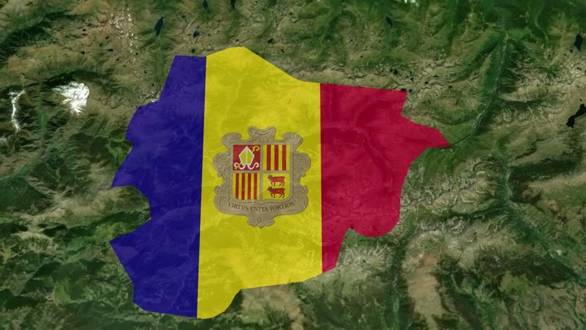 Andorra Country Zoom with Flag Reveal