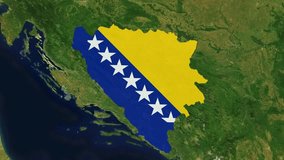 Bosnia and Herzegovina Country Zoom with Flag Reveal - Powered by Shutterstock - Get 15% off with code: PIKWIZARD15