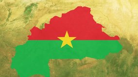 Burkina Faso Country Zoom with Flag Reveal - Powered by Shutterstock - Get 15% off with code: PIKWIZARD15