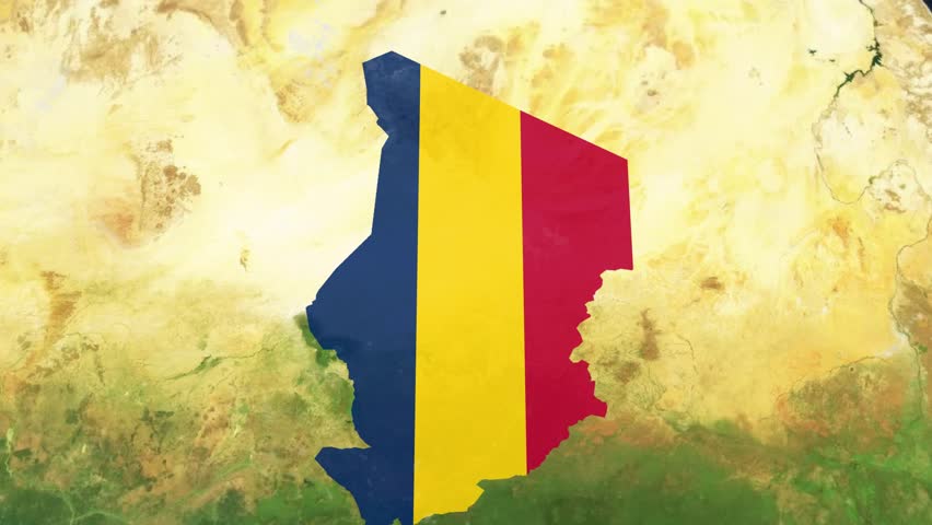 Chad Country Zoom with Flag Reveal