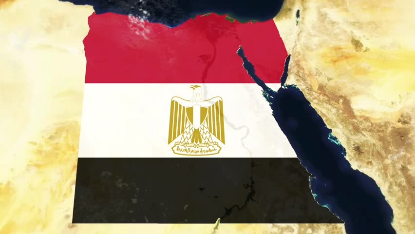 Egypt Country Zoom with Flag Reveal