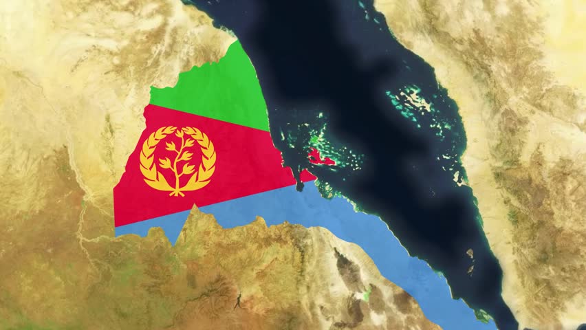 Eritrea Country Zoom with Flag Reveal