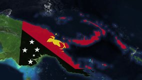 Papua New Guinea Country Zoom with Flag Reveal - Powered by Shutterstock - Get 15% off with code: PIKWIZARD15