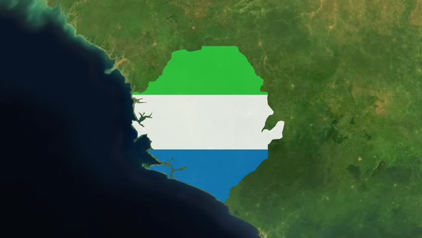 Sierra Leone Country Zoom with Flag Reveal