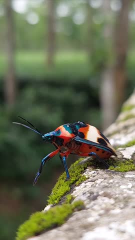 Tectocoris diophthalmus
Insect beautiful close up view videography. 