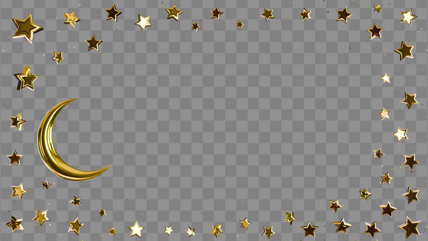 moon and stars frame animation, looped, includes alpha channel
