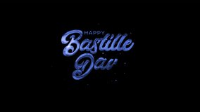 Happy Bastille Day Text Animation .Great for Bastille day france Celebrations, Ceremonies, Festivals, and greetings.Happy Bastille day 14th of july. - Powered by Shutterstock - Get 15% off with code: PIKWIZARD15