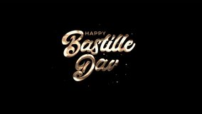 Happy Bastille Day Text Animation .Great for Bastille day france Celebrations, Ceremonies, Festivals, and greetings.Happy Bastille day 14th of july. - Powered by Shutterstock - Get 15% off with code: PIKWIZARD15