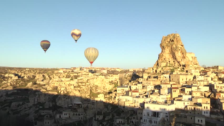 Hot air balloons in Cappadocia, Turkey.