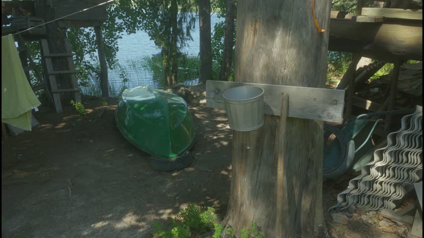 Overturned boat lying on the shore