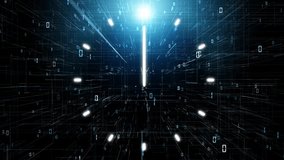 Endless loop digital tech network data time clock animation. - Powered by Shutterstock - Get 15% off with code: PIKWIZARD15