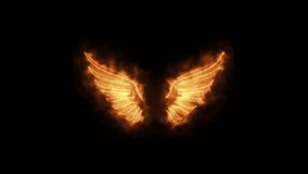 wings flapping with fire effect green screen background - Powered by Shutterstock - Get 15% off with code: PIKWIZARD15