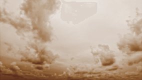 timelapse of massive dramatical dirty orange snow or rain clouds - Powered by Shutterstock - Get 15% off with code: PIKWIZARD15