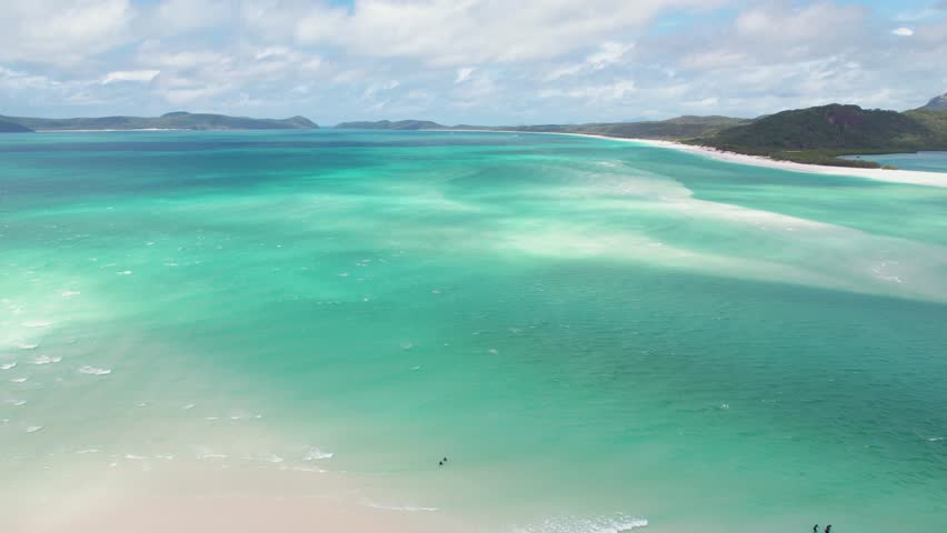 Whitehaven Beach, Whitsundays Islands, Queensland, Australia, Drone Aerial View