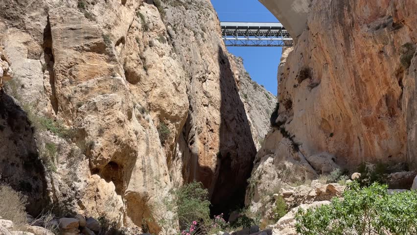 Bridge in the Canon de Mascarat in Calpe area
