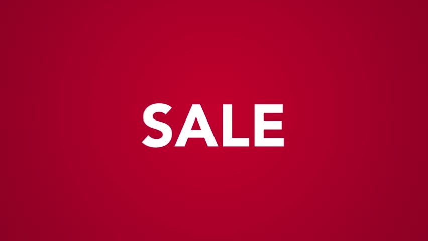 Flying over the letters and sale text is displayed at the end. Red background in the video animation. Motion graphics concept for shopping, marketing, e-commerce, social media, store. - Powered by Shutterstock - Get 15% off with code: PIKWIZARD15