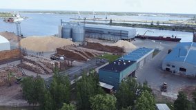 Wood production and export aerial view - Powered by Shutterstock - Get 15% off with code: PIKWIZARD15