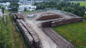 Wood production and export aerial view - Powered by Shutterstock - Get 15% off with code: PIKWIZARD15