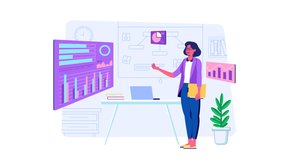 women's analysis data Animated Illustration - Powered by Shutterstock - Get 15% off with code: PIKWIZARD15