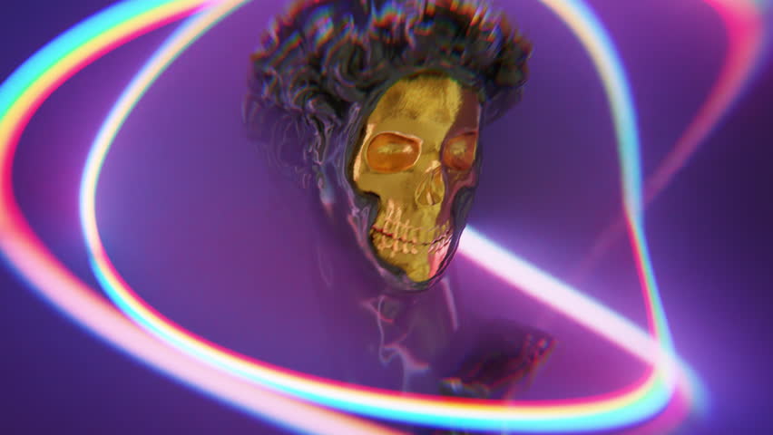 Abstract Background, David Golden Skull