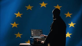EU alliance engineer protecting against fake accounts on social media promoting totalitarian governments interests. Technician working for European Union doing cybersecurity job, camera B - Powered by Shutterstock - Get 15% off with code: PIKWIZARD15