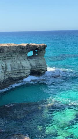 Sea Caves near Ayia Napa. Cyprus - Mediterranean Sea coast. 