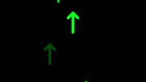 Moving Up Arrow Neon Led Screen Background in a Loop stock video with green screen for chroma keying - isolated on green background 4K stock video - Powered by Shutterstock - Get 15% off with code: PIKWIZARD15