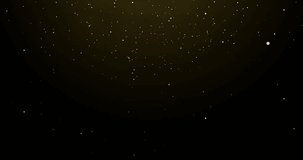 Dust, particles and black background with light rain, space or texture with gold sparkle. Firefly, powder or pattern of glitter dots, meteor shower or confetti glow for celebration on dark wallpaper - Powered by Shutterstock - Get 15% off with code: PIKWIZARD15