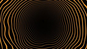 Animated Orange color circular rings hi-tech tunnel futuristic pattern on black background - Powered by Shutterstock - Get 15% off with code: PIKWIZARD15