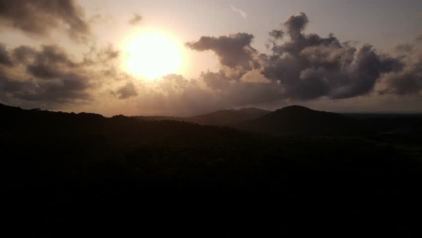 India forest sunset beautiful shot Arial view Drone shoot 4K Resolution