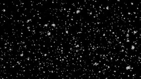 Realistic snow falling on black background. Flakes to down, Christmas animation with alpha channel - Powered by Shutterstock - Get 15% off with code: PIKWIZARD15