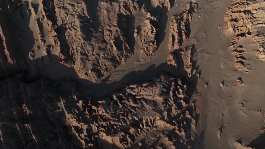 Atacama Desert, Chile. San Pedro de Atacama, Valle de la Luna. Aerial view by drone.