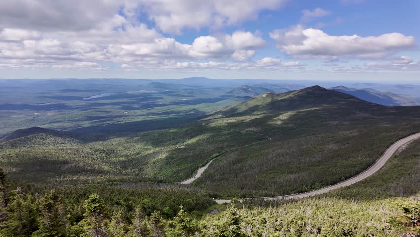 Panoramic view from the top of Whiteface Mountain in Wilmington, New York