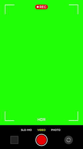 Mobile Phone Recording Screen Overlay Animation Background, Camera Viewfinder Screen Overlay, Isolated on Green Screen Background Suitable for Chroma, Vertical format
