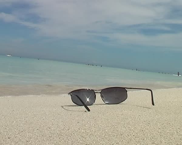 Sunglasses on the beach