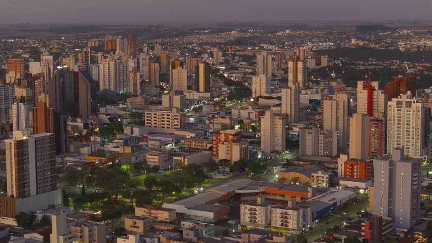 Aerial View of the city of Cascavel, Paraná, Brazil