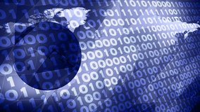 Technology background lines of binary code and world map showcasing cyber security, artificial intelligence, and dangers of cyber attacks and crimes in digital era - Powered by Shutterstock - Get 15% off with code: PIKWIZARD15