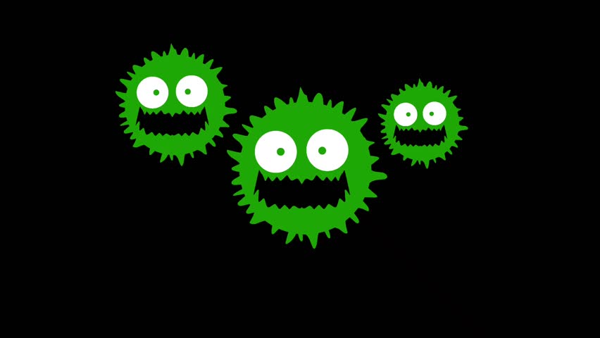 Animation of bad germs bacteria