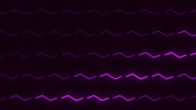 An abstract purple wave pattern on a black background, featuring thin diagonal lines arranged in a zigzag pattern - Powered by Shutterstock - Get 15% off with code: PIKWIZARD15