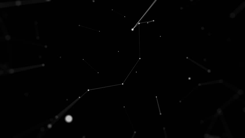 An animation of dots connected by white lines on a balck background.