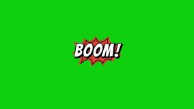 Boom explosion vector anination on green screen, Fire explosion with intense orange flames and billowing smoke clouds animation on green screen, Flames and smoke. Fiery explosion with smoke - Powered by Shutterstock - Get 15% off with code: PIKWIZARD15
