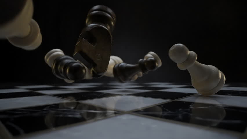 Falling Chess Pieces on Chessboard - Dramatic Mid-Air Capture - Powered by Shutterstock - Get 15% off with code: PIKWIZARD15