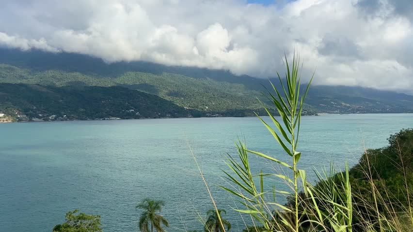 View of the sea from the viewpoint between the beaches