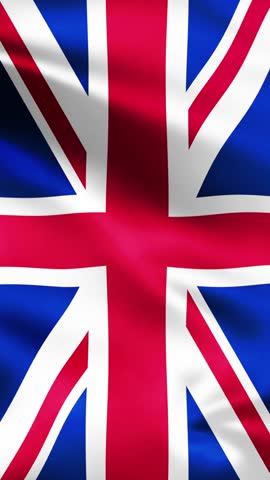 Animated United Kingdom Flag Theme Background Vertical Video