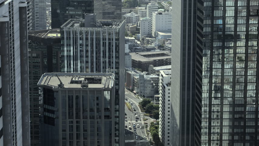 Densely Packed Skyscrapers and Highways in Between - View from Height  |  Shinjuku, Tokyo, Japan