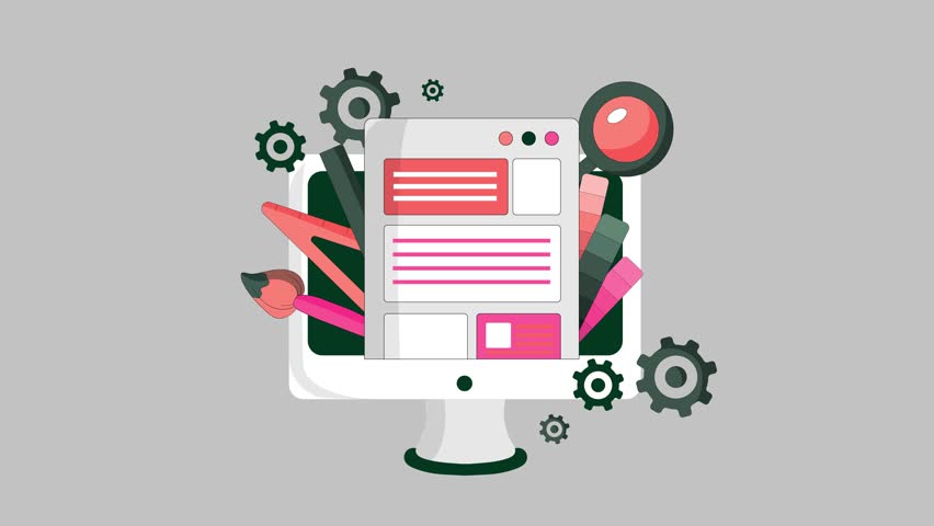Website Graphic Design Animation computer screen tools