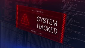 Cyber attack and security breach warning alert message Virus code software hack Hacking attack in Progress, Alert Message, System Breach Computer Virus, Hack, screen attack, cybersecurity, hack - Powered by Shutterstock - Get 15% off with code: PIKWIZARD15