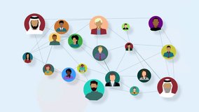 Global networking, diversity and animation for connection, modern technology and worldwide trade. Digital connectivity, economy and illustration of people for import, exports and international link - Powered by Shutterstock - Get 15% off with code: PIKWIZARD15