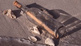 Message in a Bottle on the beach