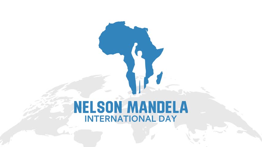 Nelson Mandela International Day Video animation. 4k